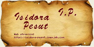 Isidora Pešut vizit kartica